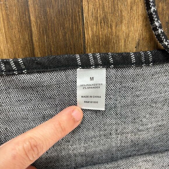 Black & White Plaid Mini Dress size M square neck, bodycon, thin straps Punk Y2K - Picture 7 of 16